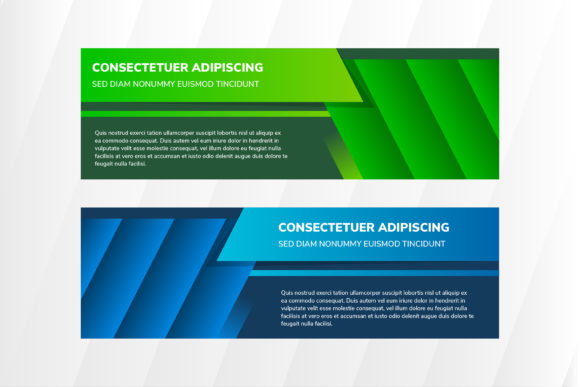 Blue Green Horizontal Banner Gradient Design Guide