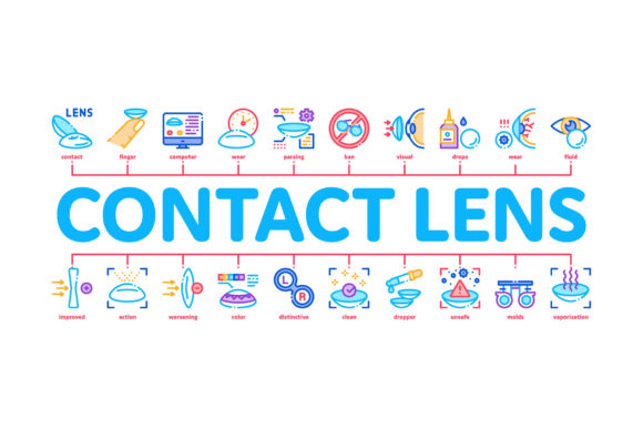 Contact Lens Accessory Minimal: Strategic Visual Assets for Health and Optical Communication