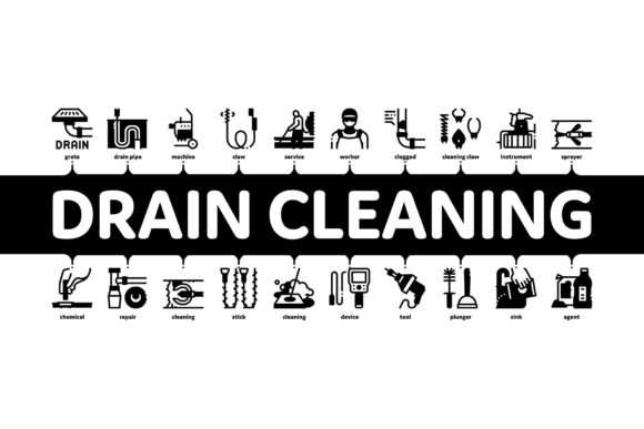 Drain Cleaning Service Minimal Design Assets