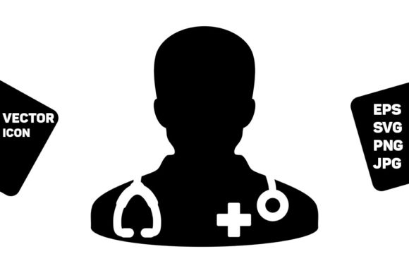 Evaluating the Healthcare Icon Vector Male Doctor Sign for Professional Design Projects