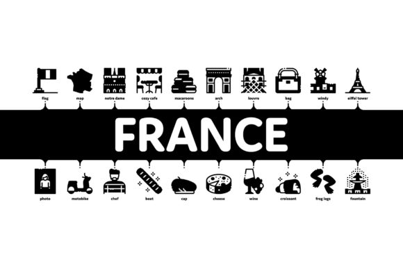France Country Travel Minimal: Designing with Iconic French Imagery