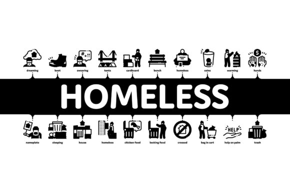 Homeless Beggar People Minimal Vector Assets