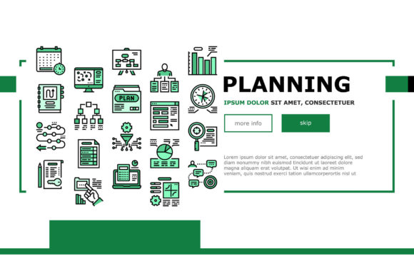 Planning Work Process Landing Header: Visualizing Strategy for Modern Business